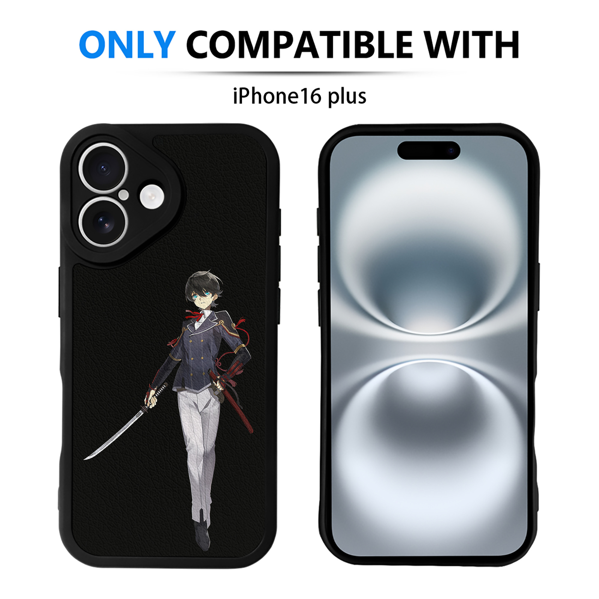 （画像用） 刀剣乱舞 Touken Ranbu 【iPhone 16シリーズ対応】シリコンスマホケース（レザー調） 材質：シリコン